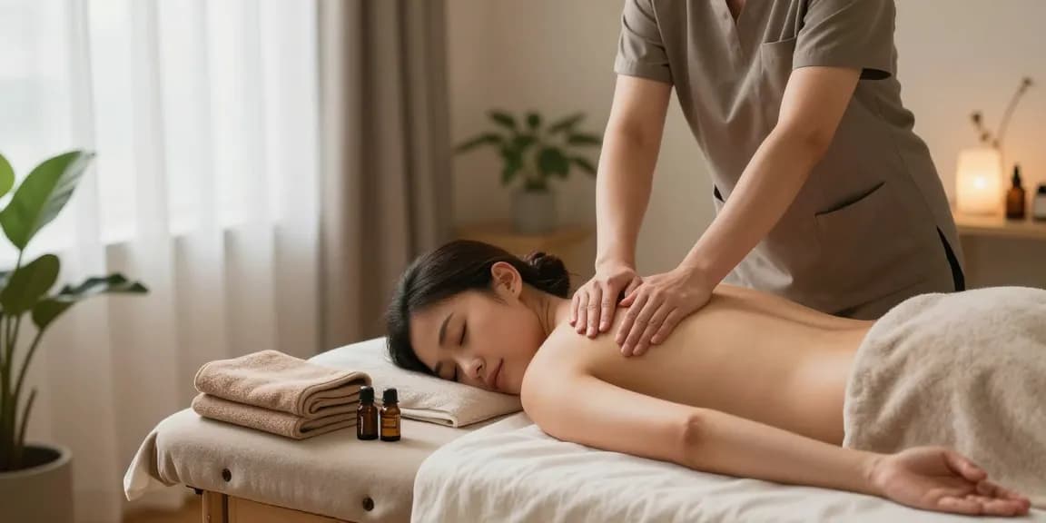 계산동출장안마 - Tranquil massage therapy scene showcasing relaxation and rejuvenation.