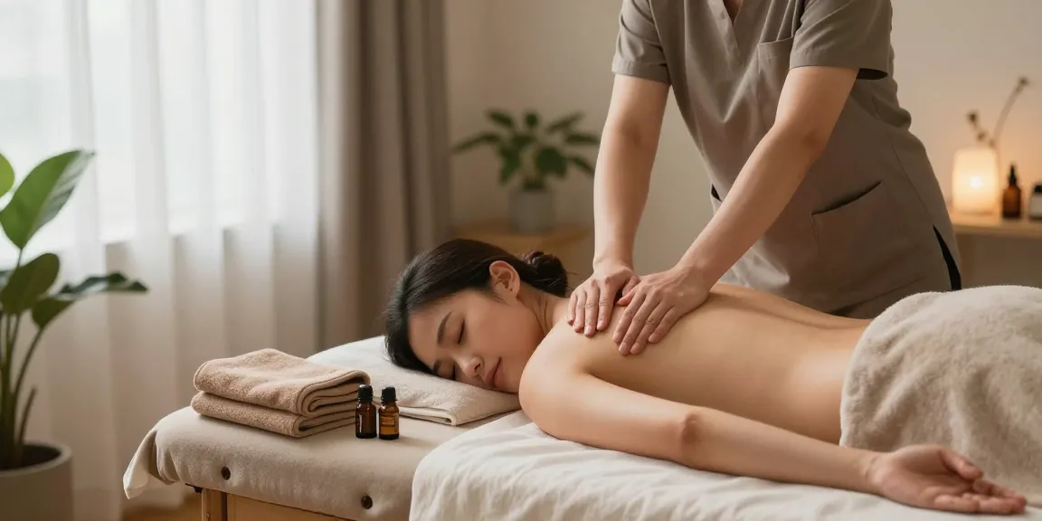 계산동출장안마 - Tranquil massage therapy scene showcasing relaxation and rejuvenation.