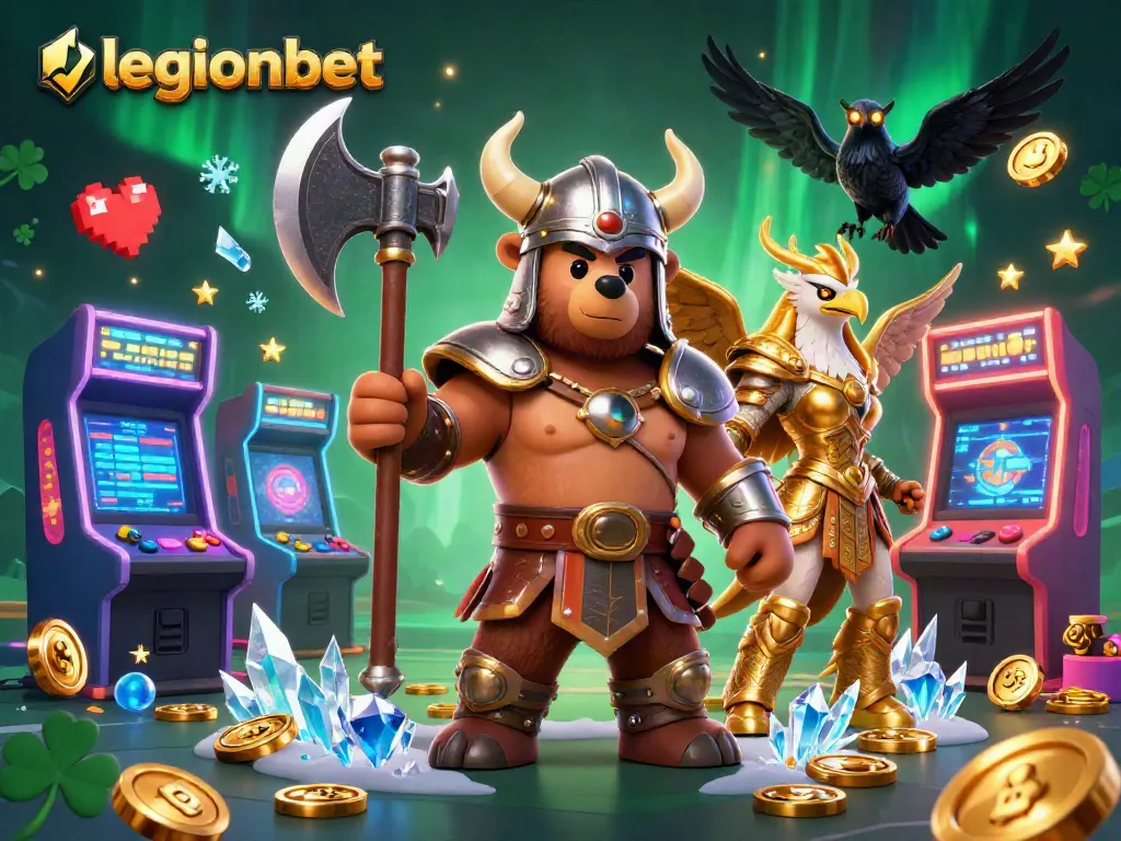 Experience thrilling gameplay with legionbet in this vibrant 3D casino scene.