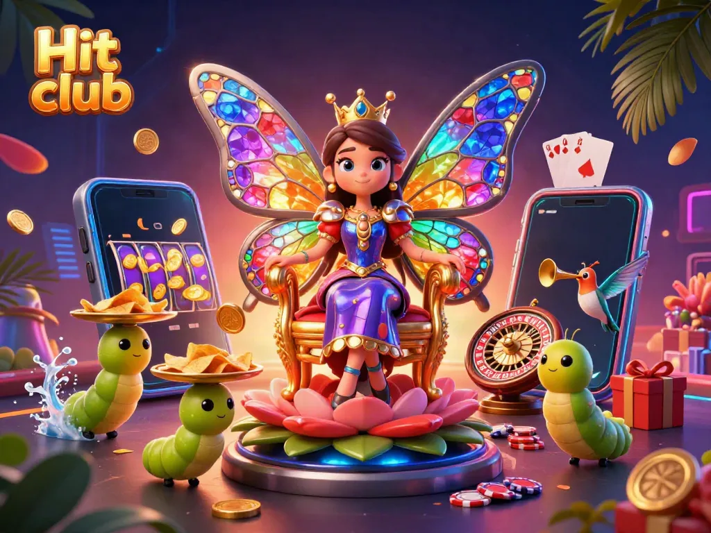 Experience thrilling gameplay at Hit club with vibrant characters and dynamic casino elements.