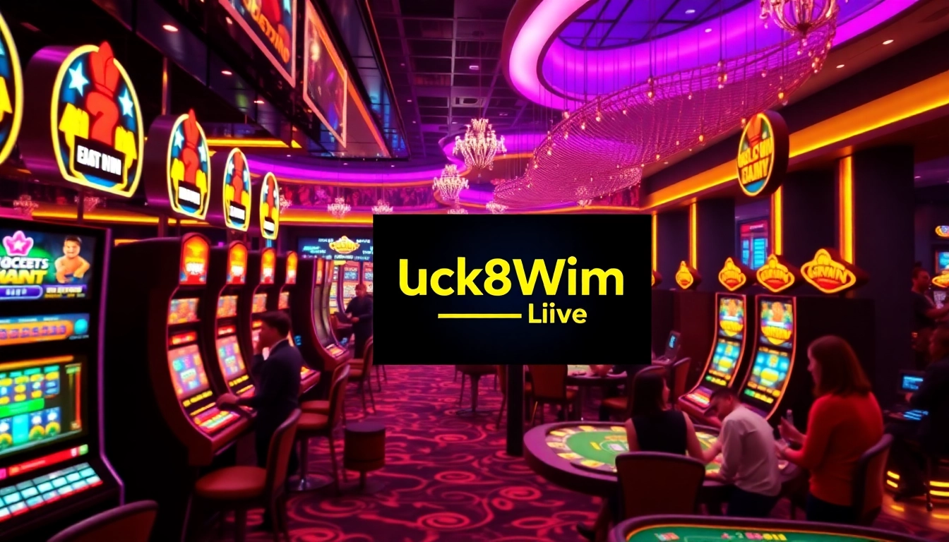 Exciting online gambling scene at luck8win.live showcasing modern casino games and vibrant atmosphere.
