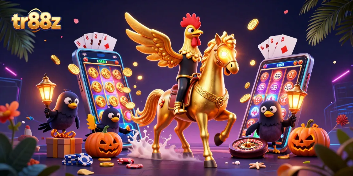Bet big with tr88z in a vibrant 3D casino scene featuring spectacular gaming elements.